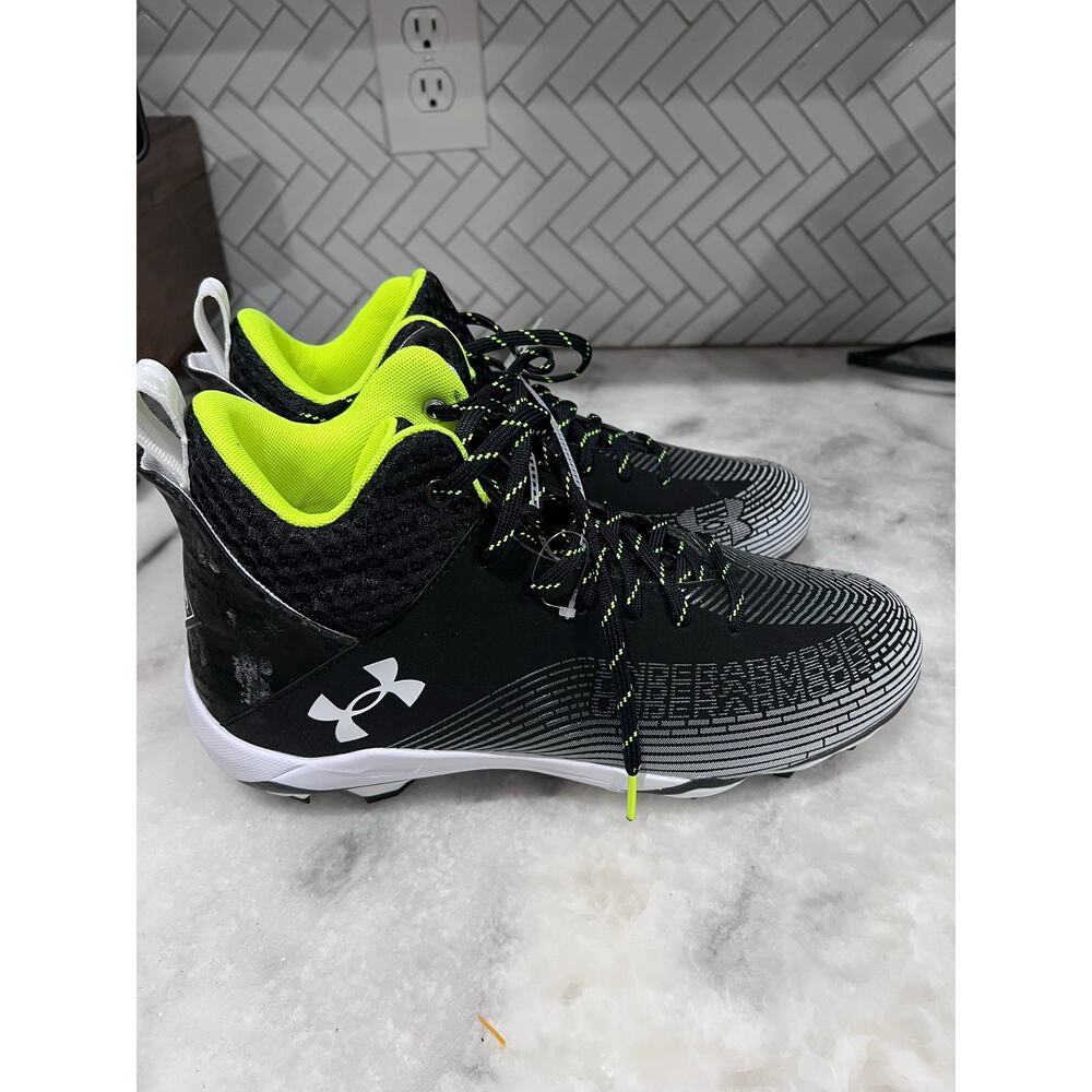 Under Armour Spotlight Franchise RM 2.0 Football Cleats Black Neon Men’s Size 12